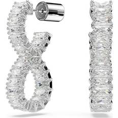 Rhodium Boucles d'oreilles Swarovski Boucles d'oreilles Hyperbola Blanches Argent Femme Argent, Blanc