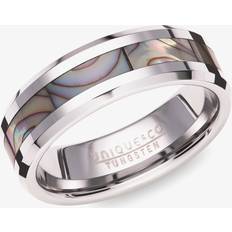 Mens Tungsten Ablone Shell Inlay 7mm Ring TUR-145-64 Multi-Coloured