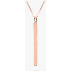 IBB Personalised Vertical Bar Initial Pendant Necklace