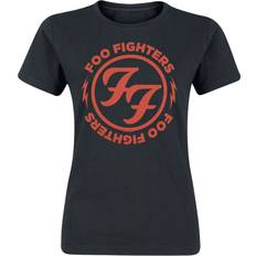 Retro Fighters Foo Fighters T-shirt Logo Red Circle för Dam svart