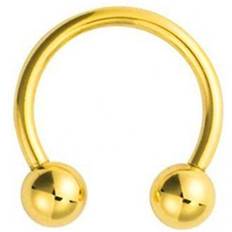 Piercings Jewelco London 9ct Gold Horseshoe 1.1mm Barbell Body Ring Piercing, 11mm JBJ128 One