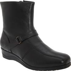 Mod Comfys Softie Leather Inside Zip Ankle Boots Black