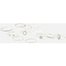 Crystal Rings Accessorize Crystal Rings Pack Silver