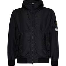 Stone Island Buitenkleding Stone Island Zip-up jacket with logo patch black