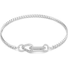 Swarovski Rhodium Necklaces Swarovski Dextera necklace, Pavé Mixed links, White, Rhodium plated