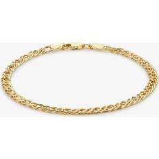 Gold - Women Bracelets 9ct Gold Double Curb Bracelet 1.23.5832