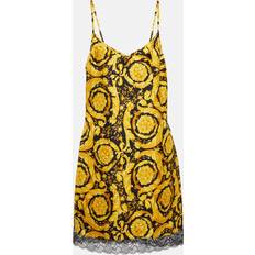 Versace Dresses Versace Minikleid Barocco aus Seide Gelb