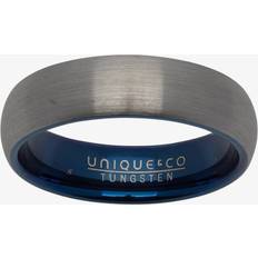 Men Rings Unique Mens Tungsten Brushed & Blue IP Plated 6mm Ring TUR-72-60 Two Colour