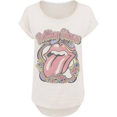 Blomstrede T-shirts Rolling Stones The Rolling Stones T-shirt Floral Wreath till Damer råhvid