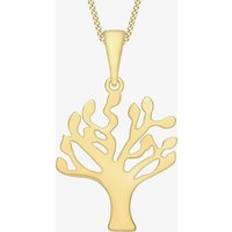 Beige Charms & Pendants 9ct Yellow Gold Tree Pendant 1.68.4561