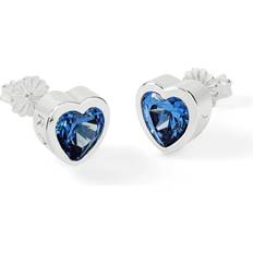 Radley Sterling Silver Blue Stone Heart Stud Earrings