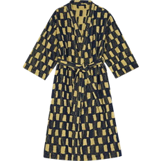 Checkered Robes Marimekko Iso Noppa Bademantel XL, schwarz sand