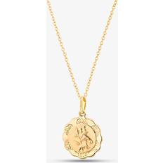 9ct Gold St Christopher and Chain SC060 CN824-18