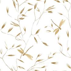 Wallpapers Tempaper & Co Dragonfly Removable in Gold/White