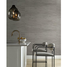 Wallpapers York Wallcoverings Candice Olson Modern Nature 2nd Edition Silver and Blue Metallic Jute Wallpaper