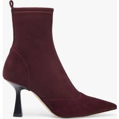 Michael Kors Women's Clara Side-Zip Pointed-Toe Heeled Dress Booties Merlot Merlot
