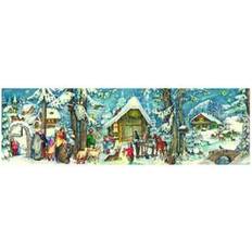 Alexander Taron Advent Snow Covered Village in The Forest