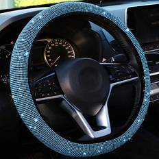 Shein Rhinestone Decor Car Steering Wheel Cover