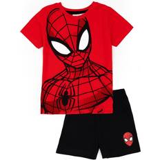 Svarte Pysjamaser Spider-Man Close Up Pyjama Set Black 3-4 Years