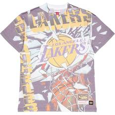 Lila T-shirts Mitchell & Ness Big Face S/s Tee 6.0 Purple, Male, Kläder, T-shirt