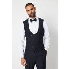 Burton Kostymer Burton Tailored Fit Black Tuxedo Suit Waistcoat