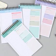 Shein Thickened Spiral Bound Notebook With Flip Cover For Students' Daily Schedule Planning, Simple Memo Journal
