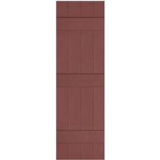 Windows Ekena Millwork 14 W H Lifetime Vinyl Standard Four Board-n-Batten w/Installation Screws Per Timber Window Shutter Height 34"