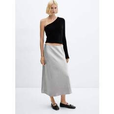Mango Polyamide Tops Mango Asymmetrical Textured Jumper - Black