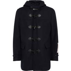 Homme - Or Manteaux GOLDEN GOOSE Duffle-coat En Laine Bleu Foncé Avec Capuche Et Fermeture