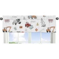 Orange Valances Sweet Jojo Designs construction Truck Window Treatment