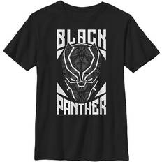 Children's Clothing Marvel Boy Black Panther Adorned Mask Graphic Tee Black