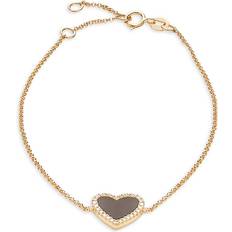 Effy Women Bracelets Effy Women's 14K Yellow Gold, Diamond & Onyx Heart Bracelet