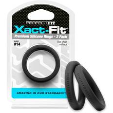 Perfect Fit Xact-Fit Cockring 2-Pack - Black