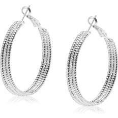 Guess Earrings Guess Silver Hoop Earrings