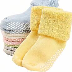 Pairs Baby Toddler Kids Ankle Crew Socks With Grips Unisex Warm Thick Winter Socks