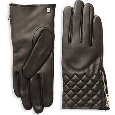 Brown - Women Gloves & Mittens Bruno Magli Diamond Quilted Cashmere-Lined Leather Gloves