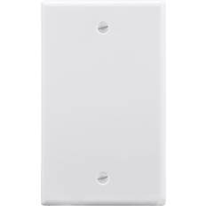 Monoprice 1-Gang Blank Wall Plate White for Home, Office, Personal Install