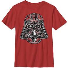 Children's Clothing Fifth Sun Boy Star Wars Darth Vader Artistic Helmet Graphic Tee Red