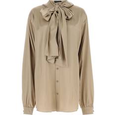 Balenciaga Shirts Balenciaga Woman Cappuccino Satin Oversize Shirt