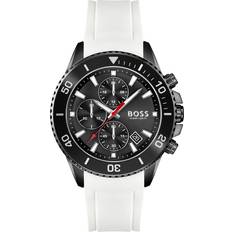 HUGO BOSS Watches on sale HUGO BOSS White-silicone-strap chronograph with black