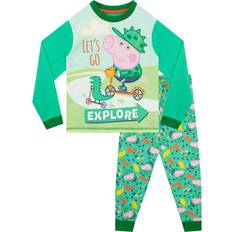 Green Pyjamases Peppa Pig George Let's Go Explore Pyjamas Green 4-5 Years