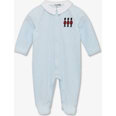 Children's Clothing Trotters Lapinou Baby Hugo Organic Cotton Jersey Bodysuit, Pale Blue/White Stripe