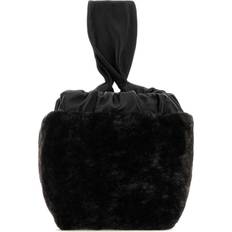 Black Clutches Jil Sander Black Shearling Clutch Black