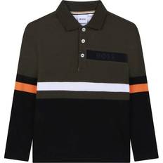 HUGO BOSS Polo Shirts Children's Clothing HUGO BOSS Khaki Long Sleeve Polo Years