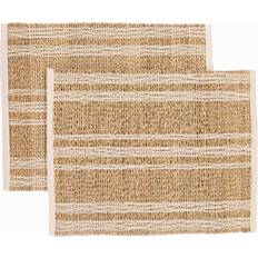 Cotton Place Mats Tay Seagrass/ Cotton 35X45cm Cream Place Mat White