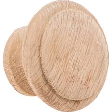 40mm Large Ring Knob Oak Pack of 6
