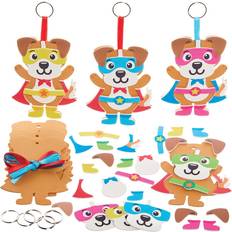 Baker Ross Baker Ross FX731 star hero Dogs Mix and Match Keyring Kits Paket med 8, Foam Craft Kits för barn