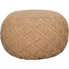 Artisan Ansley Beige Pouffe Cream