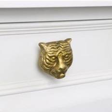 Cheap Cabinet Knobs Melody Maison Tiger Head Drawer Knob Metallic Gold 1pcs