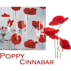 Rot Duschvorhänge Spirella Poppy cinnabar